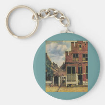 Johannes Vermeer's Street in Delft (circa 1660) Key Chain