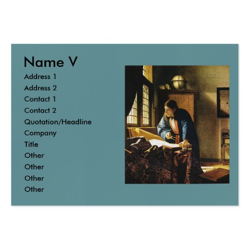 Johannes Vermeer's The Geographer (circa 1669) Business Card