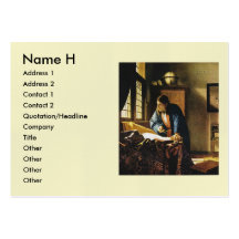 Johannes Vermeer's The Geographer (circa 1669) Business Card Templates