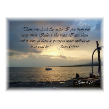 John 4:14 postcard