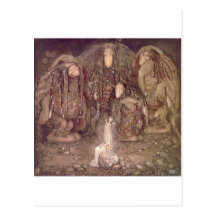 John Bauer - Trolls with an abducted princess Post Cards