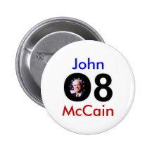 John McCain 2008 Pinback Buttons