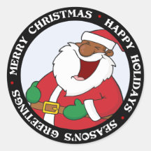 Jolly Black Saint Nicholas 2 Sticker