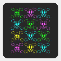 jolly rodger square stickers