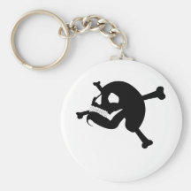 Jolly Roger # 2-Black Keychain