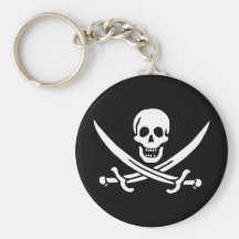 Jolly Roger Pirate Flag Keychain