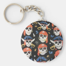 Jolly Roger Pirate Skulls Keychain