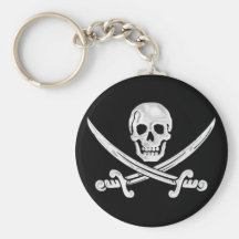 Jolly Roger Skull Keychain