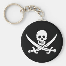 Jolly Roger Sword Pirate Keychain