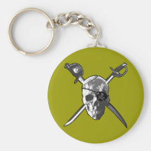 Jolly Roger Swords Keychains