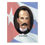 Jose Marti on Cuban Flag Postcard