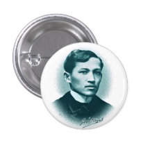 Jose Rizal (Green Print) Pinback Buttons