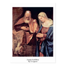 Joseph And Mary By Giorgione Post Card