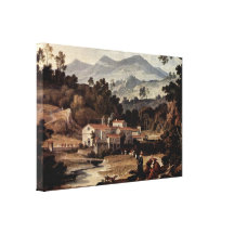 Joseph Anton Koch - Monastery of San Francesco Canvas Print