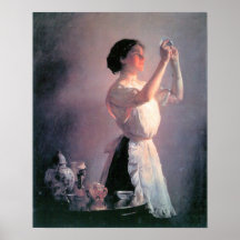 Joseph DeCamp - The blue cup Poster