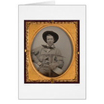 Joseph Sharp, with a pick axe, pan and gun (40010) Cards
