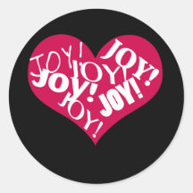 JOY DOWN IN MY HEART ROUND STICKERS