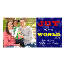 Joy to the World Christmas Card Picture Card