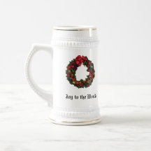 Joy to the World Christmas Holiday Stein Coffee Mug