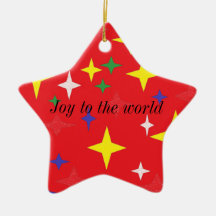 Joy to the world christmas tree ornament