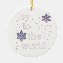 Joy to the world christmas tree ornament