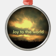 Joy to the world christmas tree ornaments
