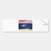 Joyous  2 - Ocean Sunrise Sunset Beach Art Gifts Bumper Stickers