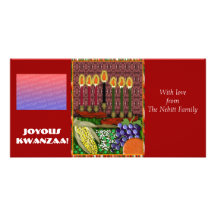 joyous kwanzaa photo greeting card