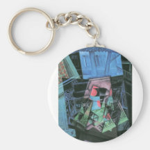 Juan Gris - Still life and urban landscape Key Chains