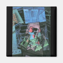 Juan Gris - Still life and urban landscape (Place Fridge Magnets