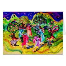 Judaica art greeting card