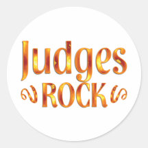 Judges Rock Round Stickers