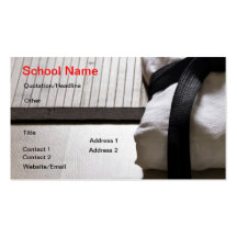 Judo Gi on Tatami mat Business Card Templates