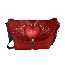 judy red heart purse messenger bag