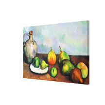 Jug and Fruits ~ Paul Cézanne Stretched Canvas Prints