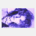 JuJu Rose Electric Blue Rectangular Sticker