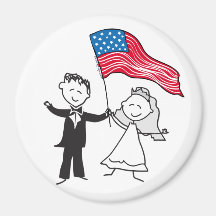 July 4 Wedding Gifts Refrigerator Magnets
