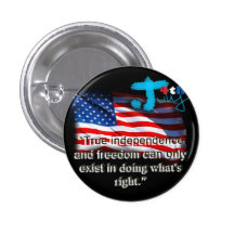 July 4th Button Pins (Black)