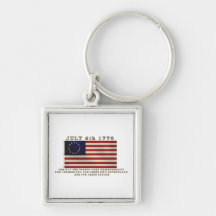 July 4th Flag Keychains