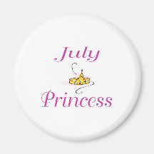 July Princess Fridge Magnet
