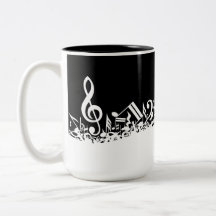 Jumbled Musical Notes Mug