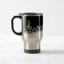 Jumbled Musical Notes Travel Mug