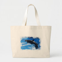 Jumping Orca Whale Tote Bag