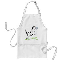 Jumping zebra apron