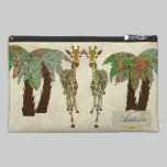 Jungle Giraffes Name Plate Travel Accessory Bag bagettes bags