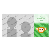 Jungle Monkey, Face. Photo Card