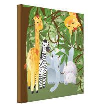 Jungle Safari  Animals Canvas Print
