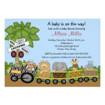 Jungle Safari Train Neutral Baby Shower Invitation