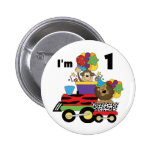 Jungle Train 1st Birthday T-shirts and Gifts Pins