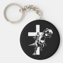 Jurassic Jesus Key Chain